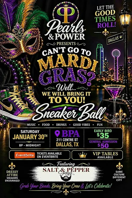 Pearls & Power Mardi Gras Sneaker Ball
