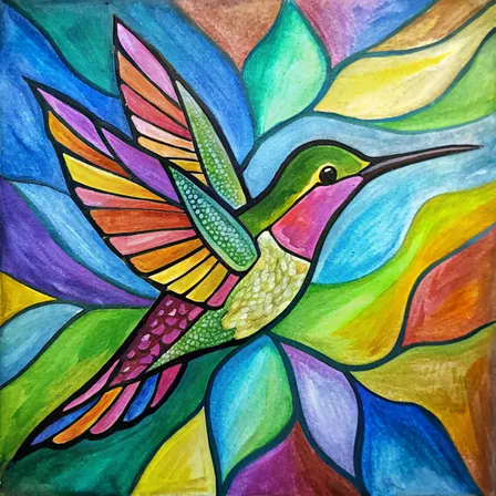 Paint & Sip Night – Stained Glass Hummingbird | South Brisbane