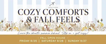 Cozy Comforts + Fall Feels | Toluka Paperie + Gifts Fall Open House