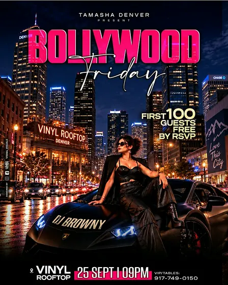 GARBA X BOLLYWOOD @ VINYL ROOFTOP DENVER - BOLLYWOOD DESI PARTY
