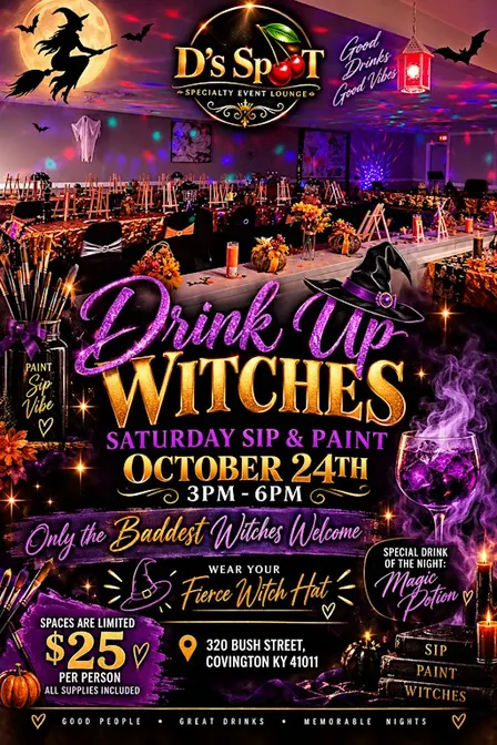 Drink Up Witches Sip and Paint Event