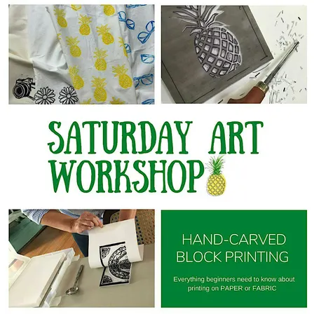 Hand-carved Block Printing on PAPER or FABRIC