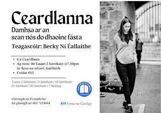 Ceardlanna Damhsa ar an Sean Nós le Becky / Sean nós dancing course