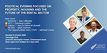 Political evening focused on property, housing and the rental sector.