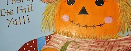 Pumpkin Scarecrow Doorhanger Paint Party