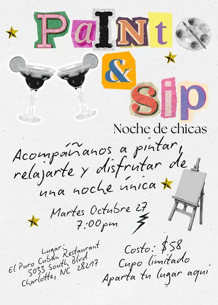 Paint & Sip- Noche de chicas