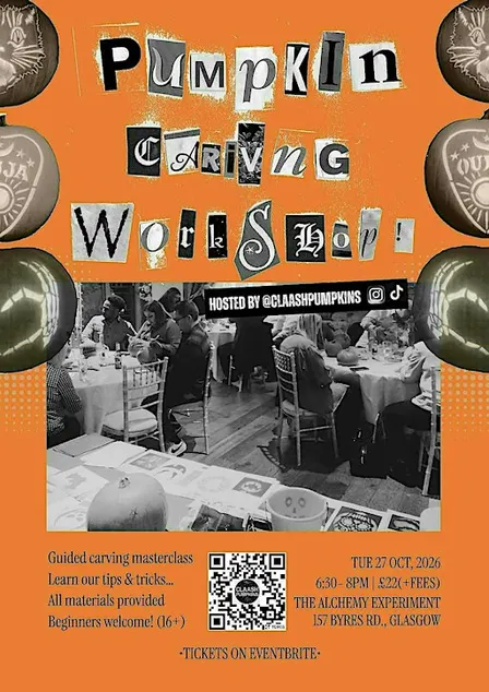 Halloween Pumpkin Carving Masterclass in Glasgow!