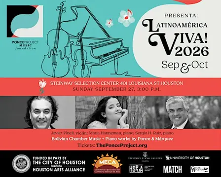 Latinoamérica Viva! 2026: Mexican Piano & Bolivian Chamber Music
