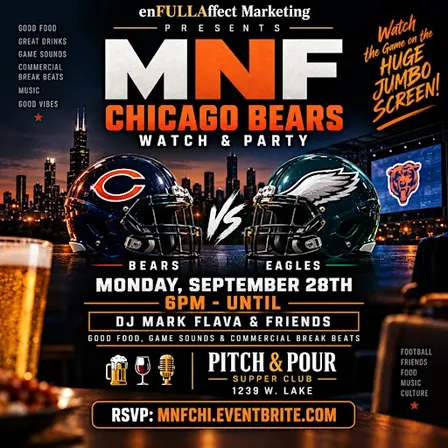 MNF Chicago Bears Watch & Party