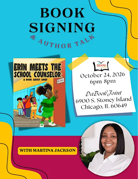 Martina Jackson Erin Meets the School Counselor Book Signing and Talk