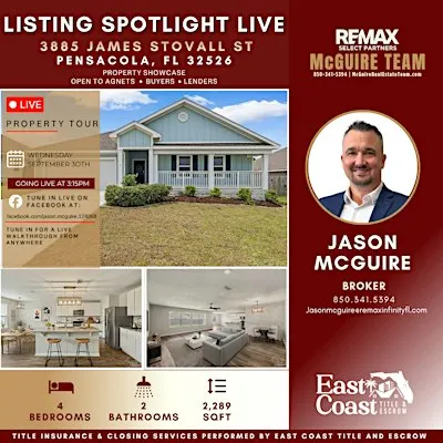 Listing Spotlight LIVE™ | 3885 James Stovall St, Pensacola