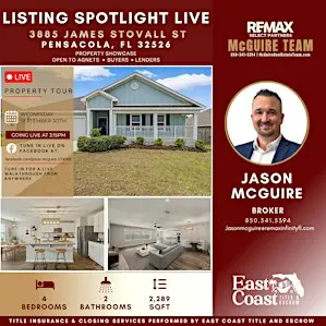 Listing Spotlight LIVE™ | 3885 James Stovall St, Pensacola