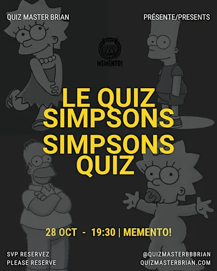The Simpsons Quiz with Quiz Master Brian