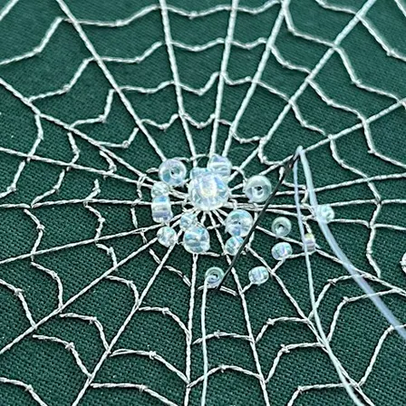 Beaded Spiderweb Embroidery Class for Beginners