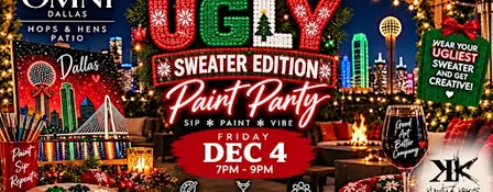 Ugly Sweater Holiday Paint Party at Omni Hotel !
