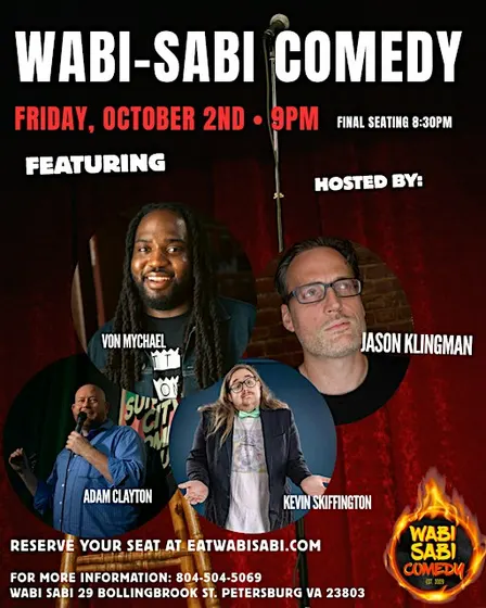Wabi Sabi Comedy Night -October 2nd 2026