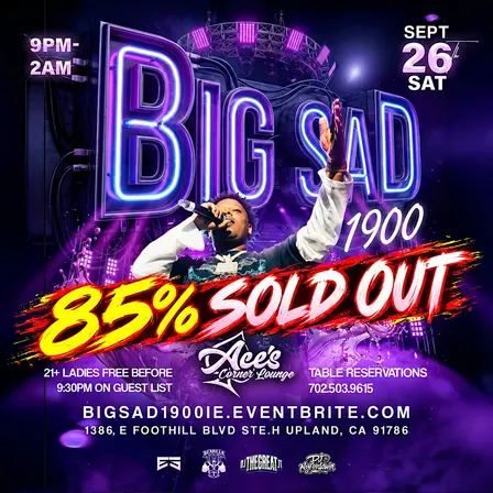 BIG SAD 1900 LIVE INSIDE ACE'S CORNER LOUNGE