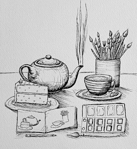 Draw your Tea! Sketching Workshop. Suitable for all levels of experience.