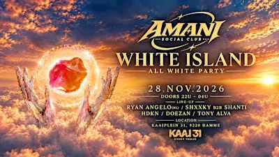 AMANI SOCIAL CLUB — WHITE ISLAND x ALL WHITE