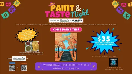 Paint & Taste Night at Sabroso Cocina Maplewood 11/11