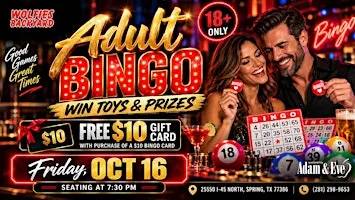 Adult Bingo Night at Wolfies Backyard