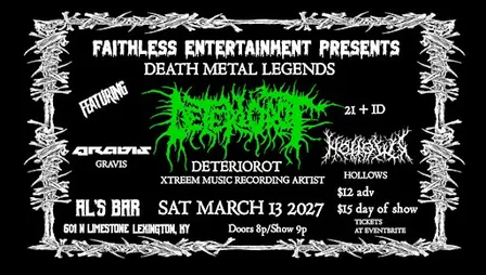 DETERIOROT -  Kentucky Terror Vol 3 at Al's Bar Lex KY Mar 13th 2027