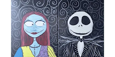 Spooky Skellington Couple - Paint and Sip in Indianapolis | Classpop!™
