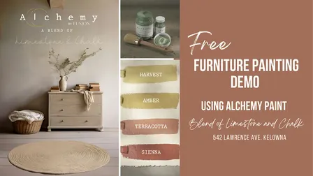 Free Furniture Painting demo using Alchemy Chalk and Limestone Paint
