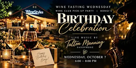 Wine Tasting Wednesday + Live Sax Performance