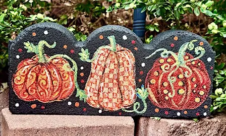 Whimsical Pumpkins Brick Painting at Snowpack Taproom & Pizzeria!