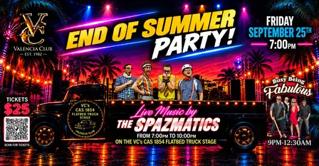 End of Summer Party with the SPAZMATICS