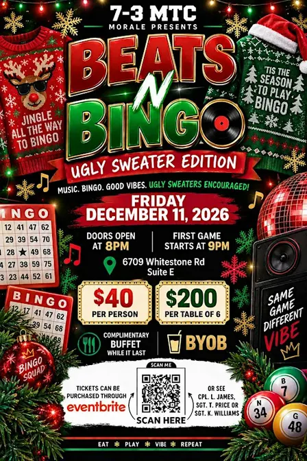MTC MORALE UGLY SWEATER EDITION BEATS N BINGO