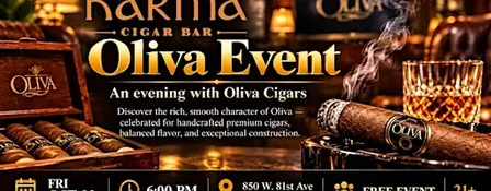 Oliva Cigar Event at Karma Cigar Bar - Friday, October 23, 2026