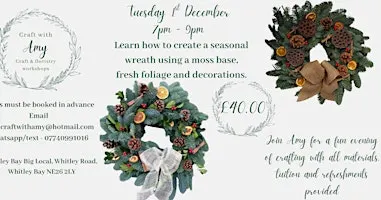 Christmas wreath workshop - Craft with Amy