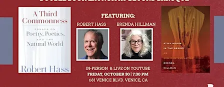 Double Book Launch: Robert Hass & Brenda Hillman