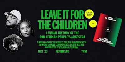 BOOK EVENT: Leave It For The Children
