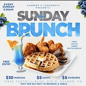 SUNDAY FUNDAY BRUNCH AT ACE’S!
