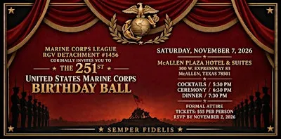 Marine Corps League RGV Presents Marine Corps Ball 2026