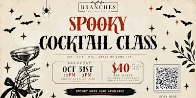 Spooky Cocktail Class at Branches Tasting Room