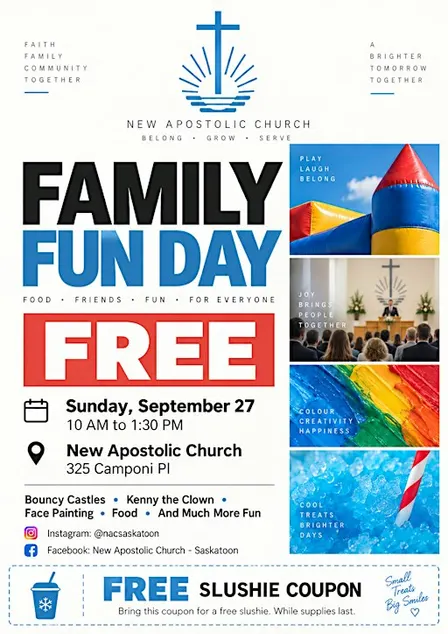 FREE Family Fun Day | New Apostolic Church Saskatoon