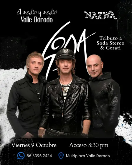 Tributo a Soda Stereo y Cerati por Nazwa desde Argentina