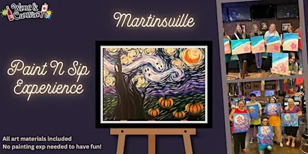 Martinsville Paint and Sip – A Spooky Starry Night