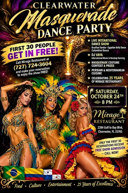 Elegant Masquerade Dinner Show