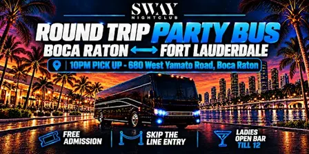 Boca Raton party bus 2 SWAY Nightclub