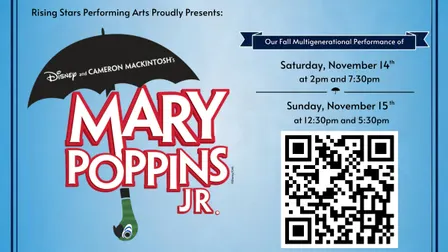 Mary Poppins Jr 4 Show Pass!