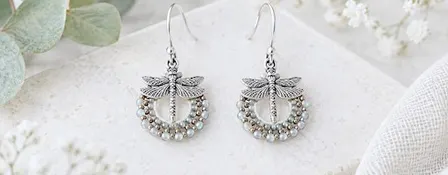 Create your own beaded dragonfly earrings