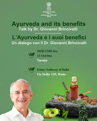 Talk in Embassy on Ayurveda and its benefits