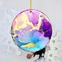 Alcohol Ink Christmas Baubles Workshop
