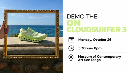 CLOUDSURFER 3 DEMO with On and Road Runner Sports at MCASD in La Jolla