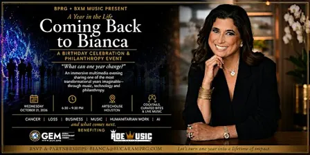 BXM Music + BPRG Present: "Coming Back to Bianca" a Birthday Fundraiser
